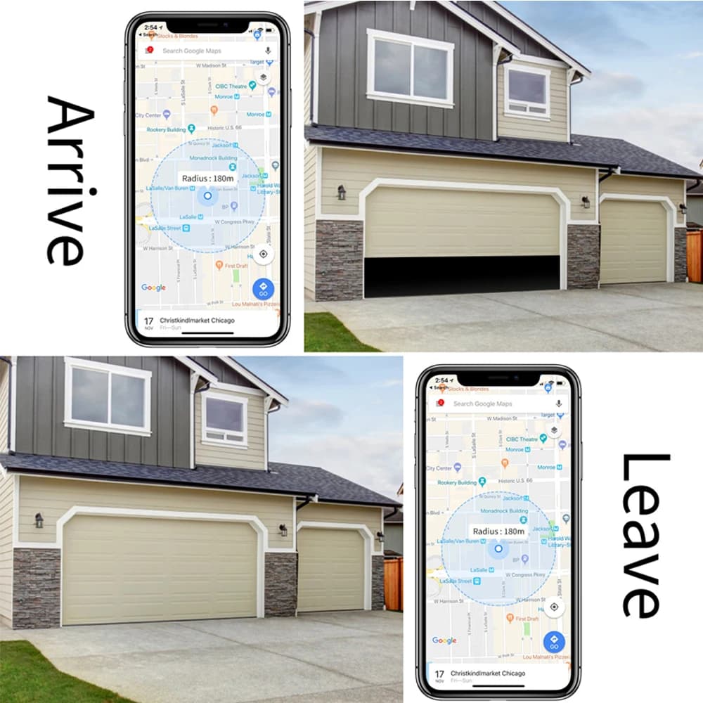 Ouvre-porte de garage compatible avec l'application Tuya