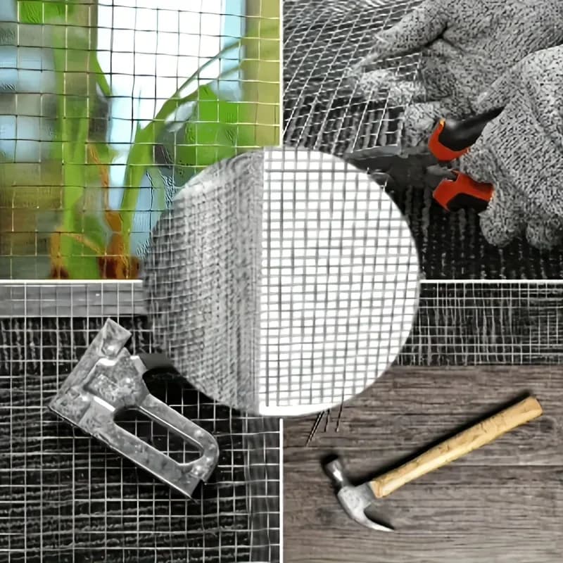 Clôture métallique en treillis métallique 50x500cm, clôture métallique en maille, clôture pour lapin de jardin, barrière métallique Durable pour poulailler, jardin, animal de compagnie