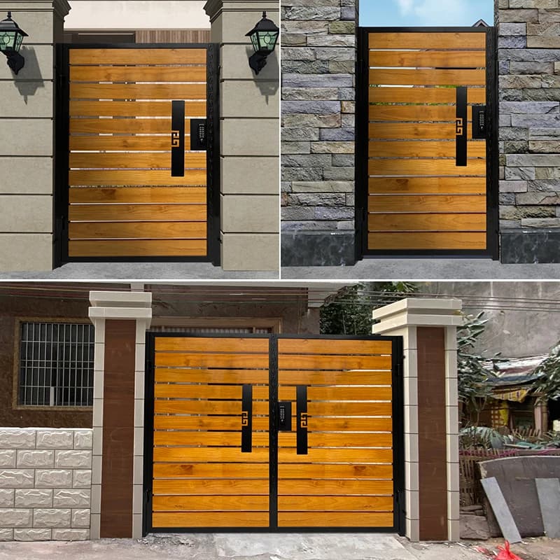 Porte de maison de jardin européenne en acier inoxydable