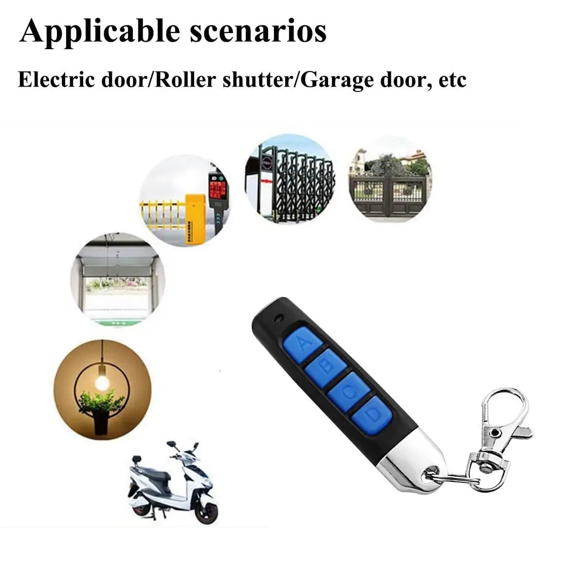 RF Clone télécommande sans fil contrôle de porte électrique 433 mhz
