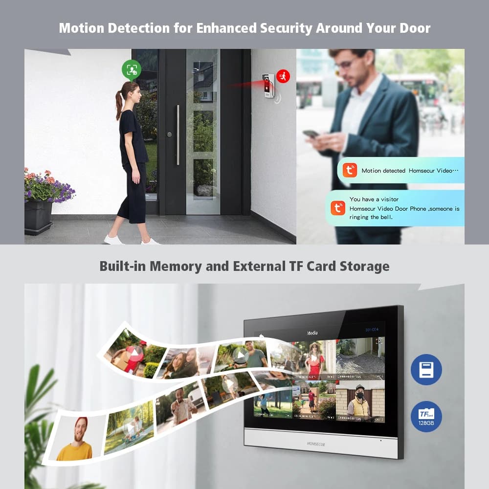 Tuya – visiophone intelligent WIFI HD 10 pouces