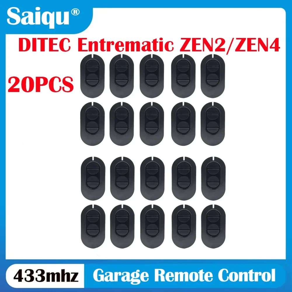 DITEC Entrematic ZEN ZEN2 ZEN4 ZEN2W ZEN4W 433MHz Télécommande pour portails électriques et portes de garage conçue pour sécuriser
