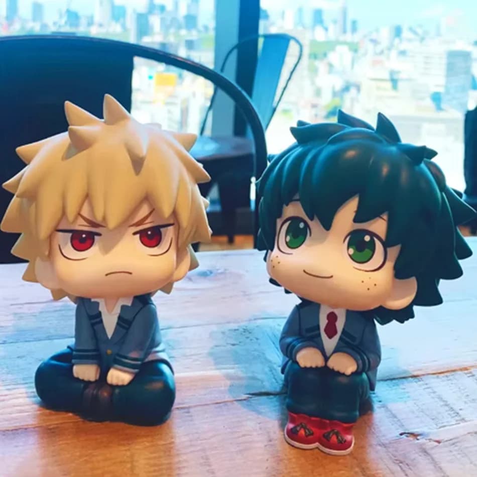 PVC | (MHA) : Tomura Shigaraki / Izuku Midoriya / Katsuki Bakugo My Hero Academia Figurine PVC Mignonne Chibi | Jouet de collection