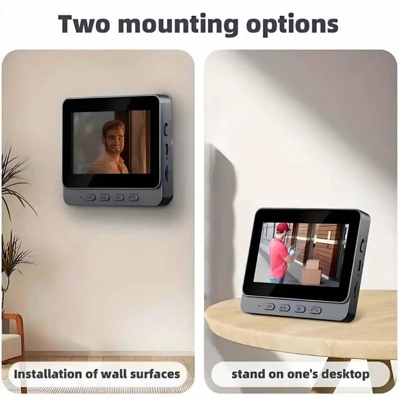 Sonnette vidéo intelligente WiFi 2.4G sans fil avec interphone