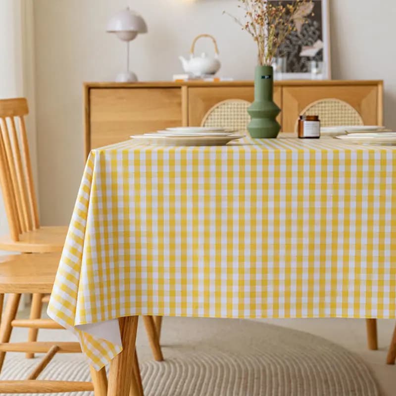 Tapis de pique-nique imprimé à carreaux, tissu de Table de campagne frais en PVC, tapis de bureau à manger, nappe rectangulaire sans lavage pour la maison