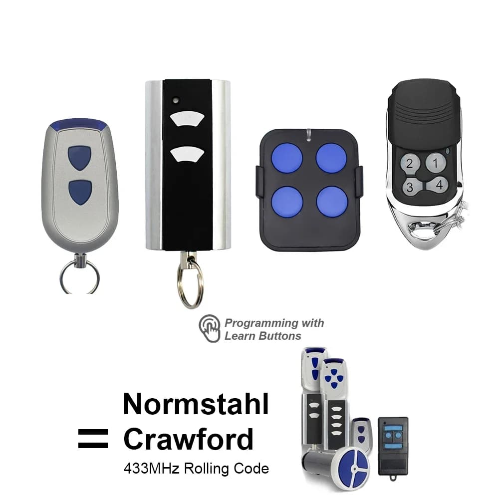 Normstahl / Crawford Standard Steel T433-4 Télécommande de garage RCU 433 2K 4K EA 433 2KS 4KS N 002800 Code roulant