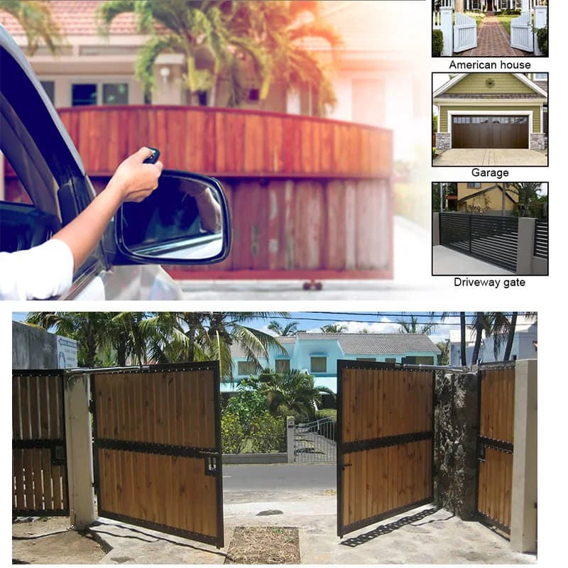 Ouvre-porte automatique à coque en aluminium pour portails jusqu'à 12 pieds de long et 550 lb pour kit d'ouvre-porte