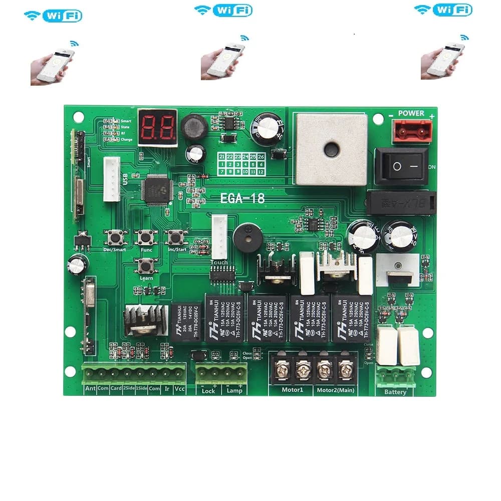 Contrôleur de portail battant automatique WiFi EGA-18 24V CC