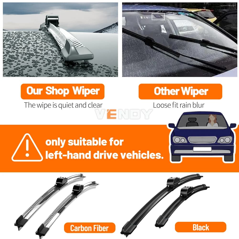 Pour Opel Corsa C D E F 2000-2023 2001 2006 2010 2013 2014 2015 2019 2020 2 pièces balais d'essuie-glace avant essuie-glaces