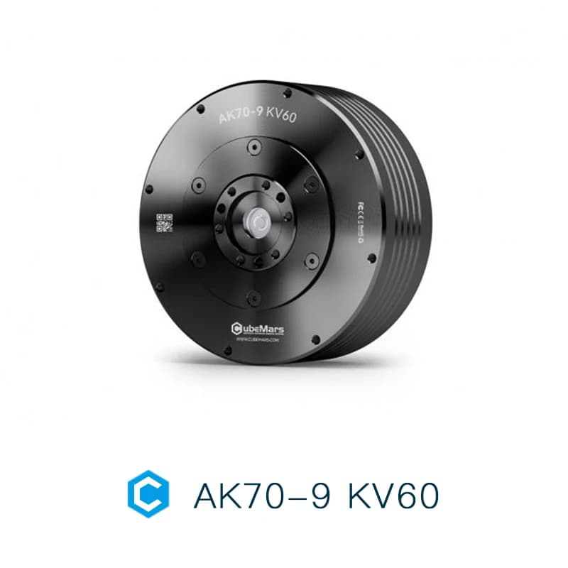 Moteur modulaire dynamique CubeMars AK70-9 KV60 avec double encodeur pour module d'actionnement robotique, robot à pattes, AGV