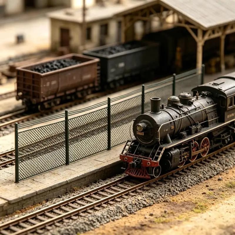 Kit de clôtures miniatures DIY pour diorama, 10 pièces, barrières et filets de qualité pour la mise en scène de modèles ferroviaires