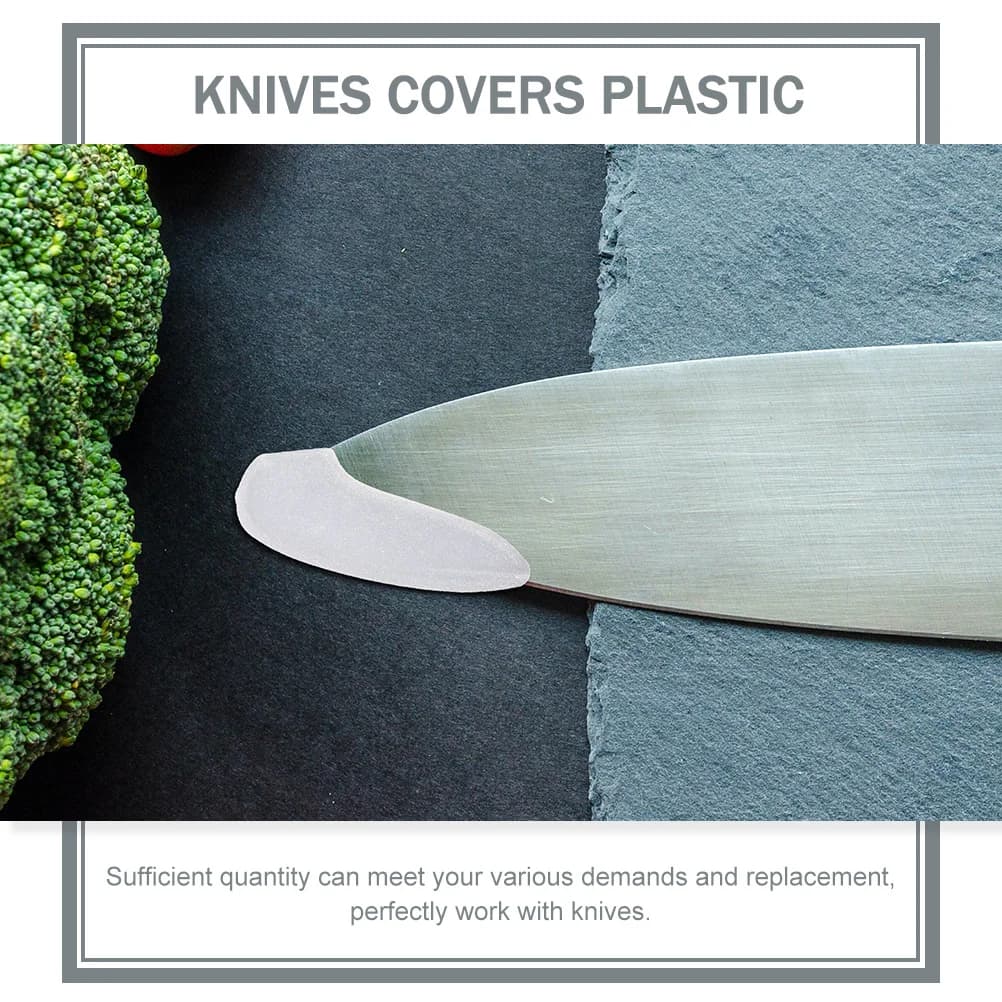 Protecteurs de pointe de couteau en plastique blanc