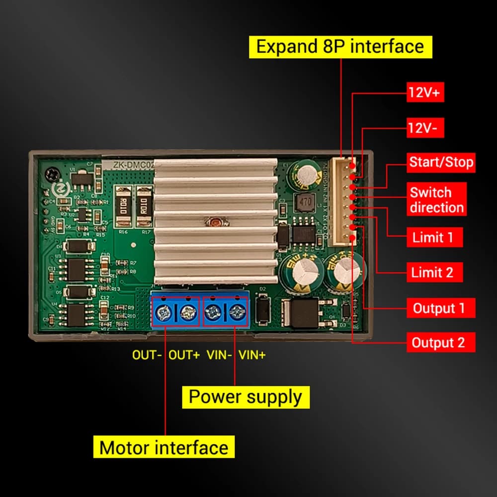 Contrôleur avant/arrière de moteur à courant continu DMC02 avec retard