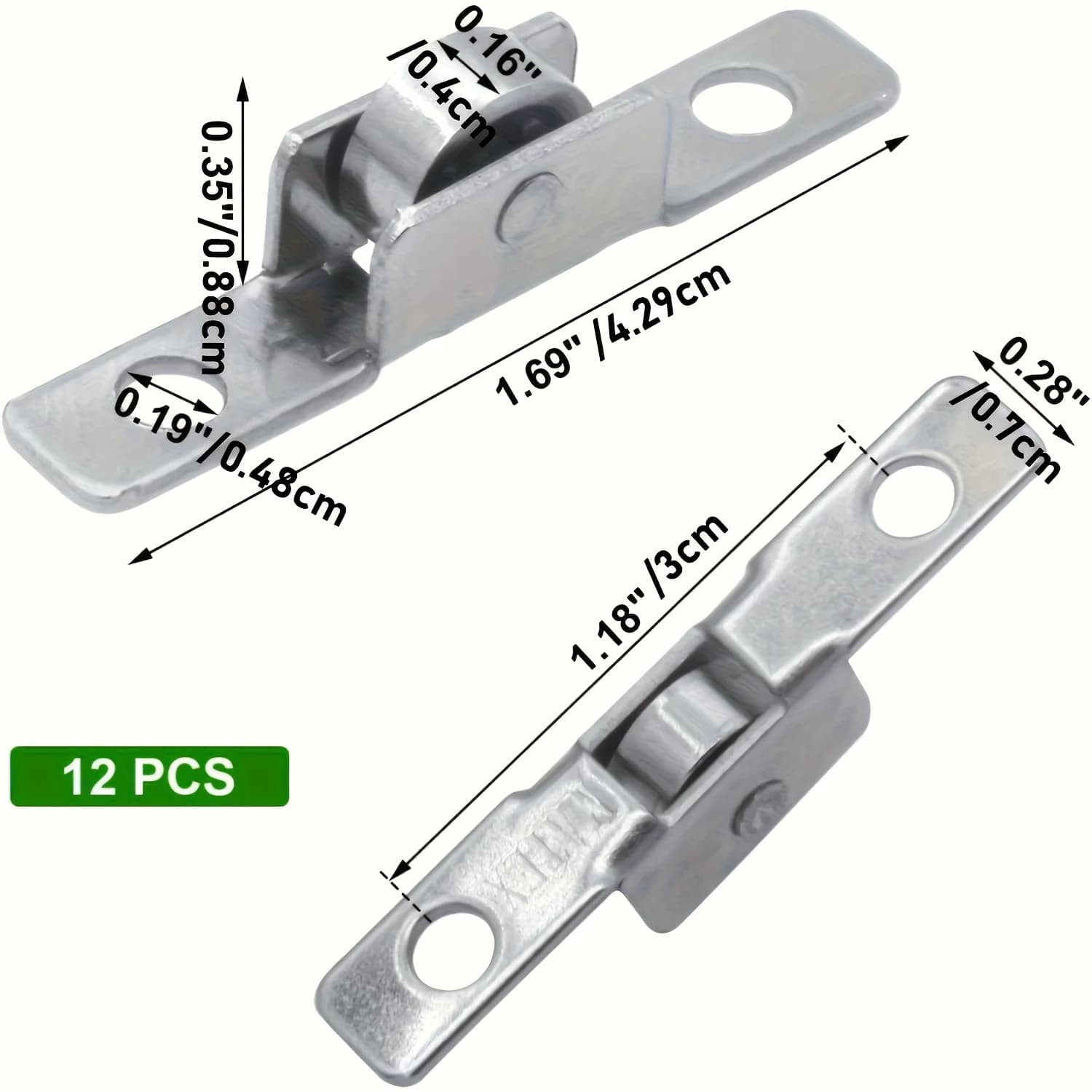 Roulettes de porte coulissante en métal durable