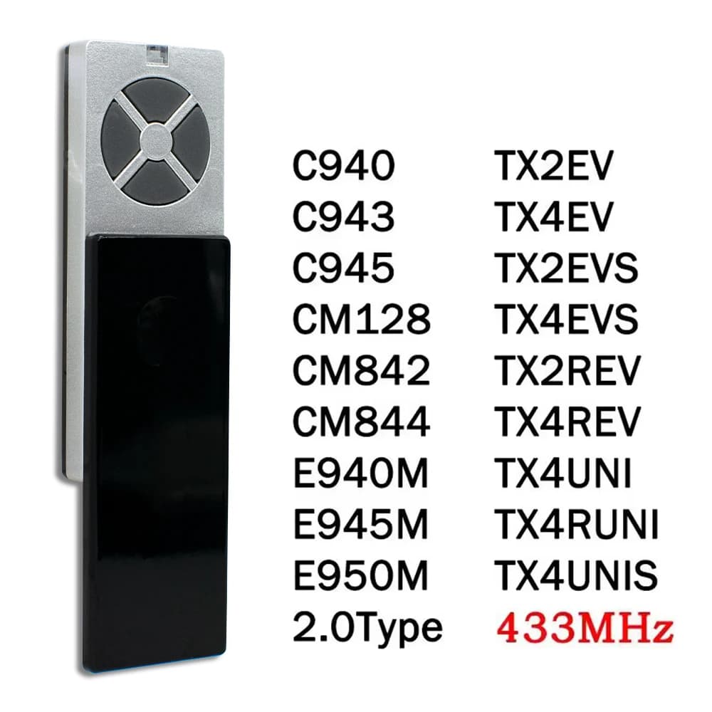 Télécommande compatible pour TX4UNI TX2EV TX2REV TX4UNIS TX4UNIF TX4RUNI