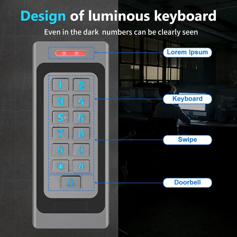 Clavier de contrôle d'accès RFID