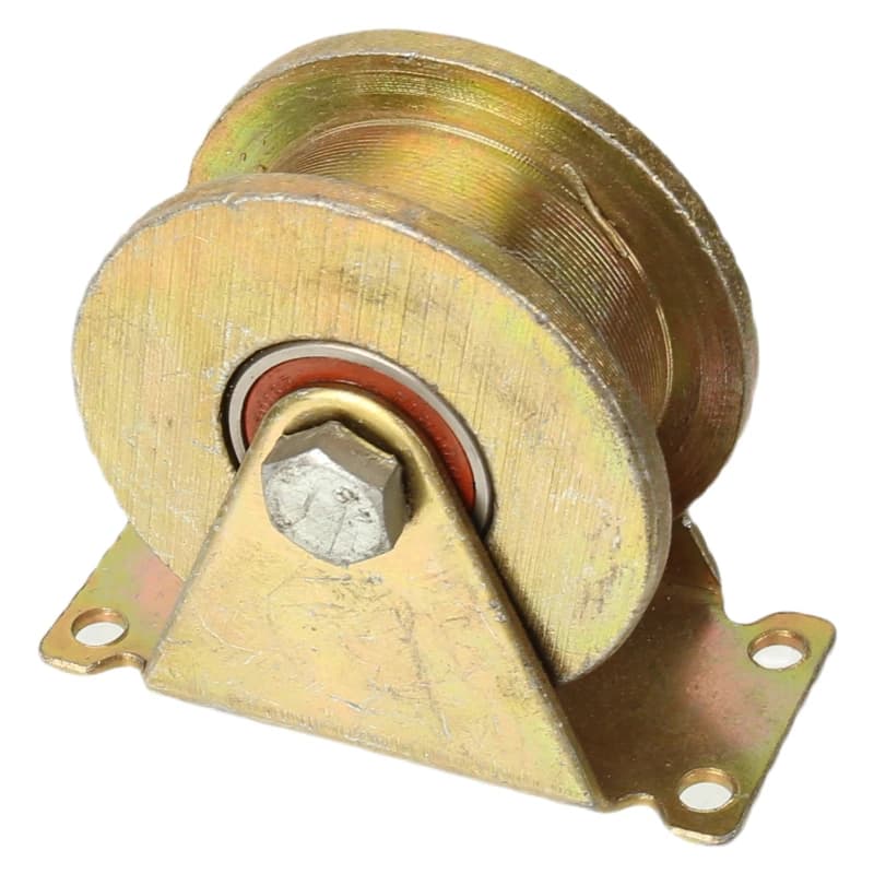 Roue pivotante robuste avec support à rainure UV de 2,5 mm (diamètre 80 mm) pour clôture coulissante de patio et portail d'usine