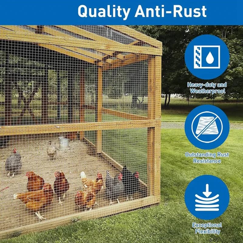 Grillage galvanisé - Pour la protection des animaux et des jardins