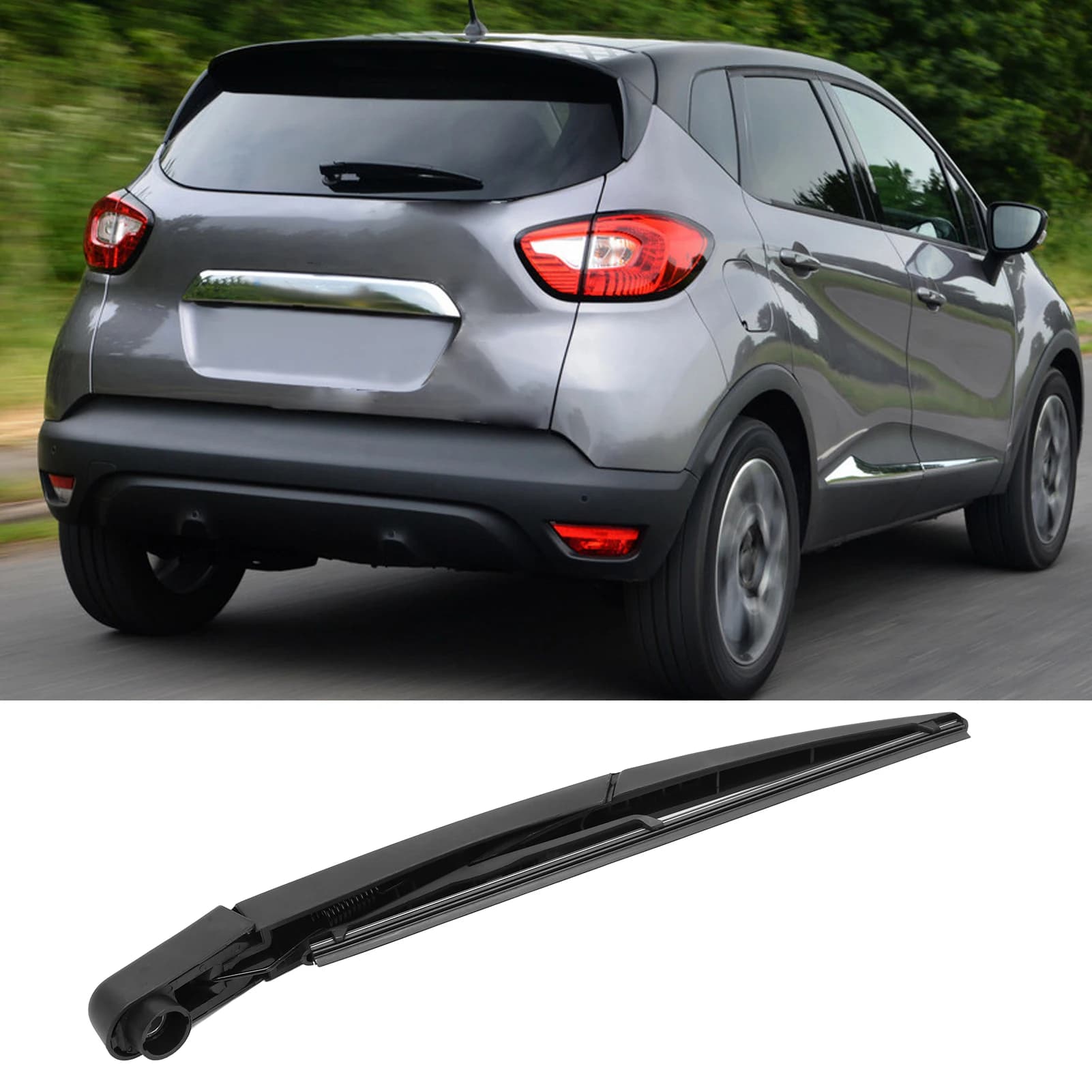 Jeu de lames de bras d'essuie-glace arrière de voiture, 287815304R, noir pour DACIA SANDERO 2005, 2006, 2007, 2008, 2009, 2010, 2011, 2012, 2013-2015
