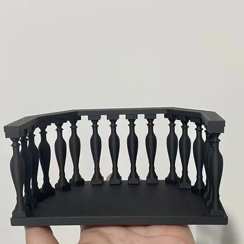 Balcon miniature pour maison de poupée avec balustrade, balcon européen adapté aux collectionneurs, scènes miniatures, accessoires de maison de poupée DIY