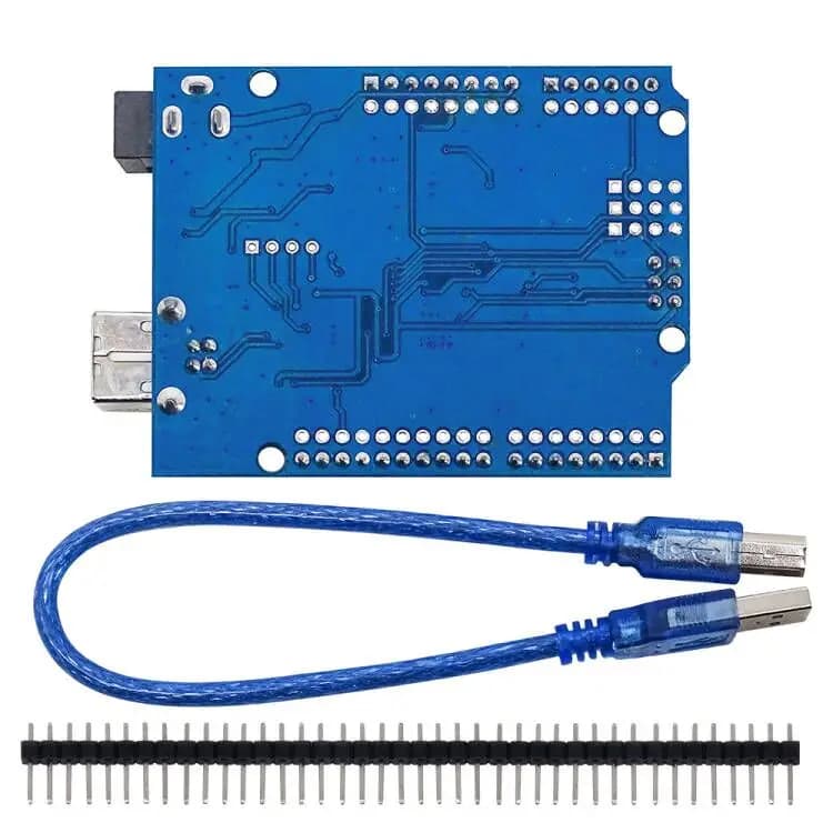 Carte de développement UN0 R3 ATmega328P avec en-tête de broche et câble Compatible avec les projets Arduino IDE