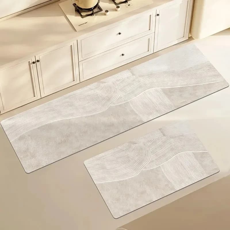 Tapis de sol de cuisine en Pvc, imperméable, en vinyle, Long, résistant à l'huile, antidérapant, personnalisé, pour la maison