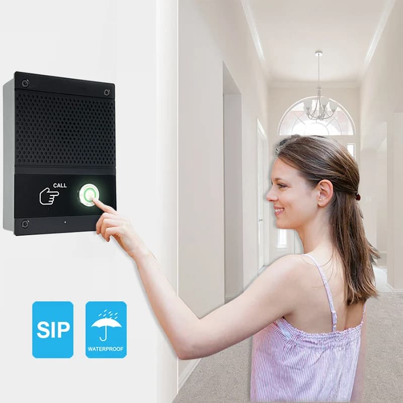Caméra de sonnette de porte à commande vocale SIP