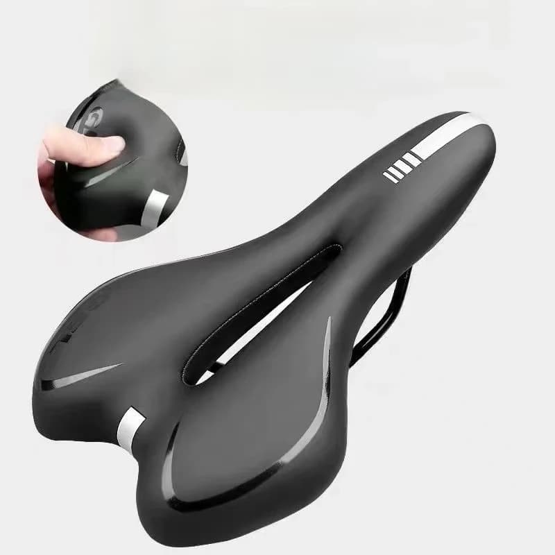 Selle de vélo en cuir PU antichoc et confortable, rembourrée en éponge, pour une expérience de cyclisme améliorée lors des contre-la-montre