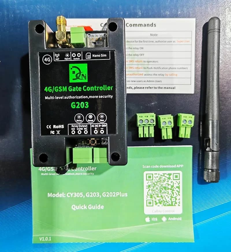 Smart G203 2G/4G appel gratuit contrôleur de porte ouvre-porte récepteur