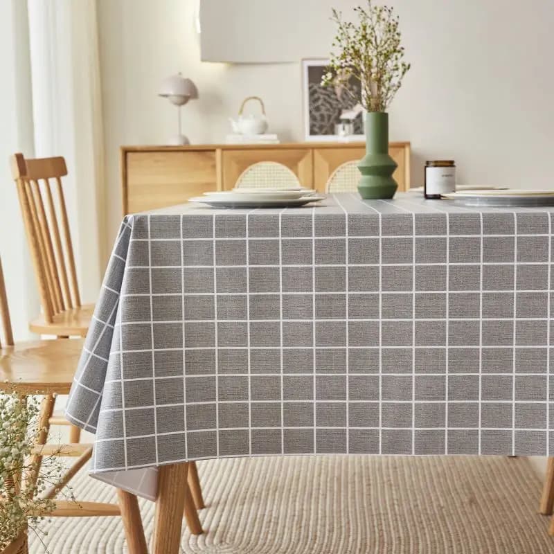 Tapis de pique-nique imprimé à carreaux, tissu de Table de campagne frais en PVC, tapis de bureau à manger, nappe rectangulaire sans lavage pour la maison
