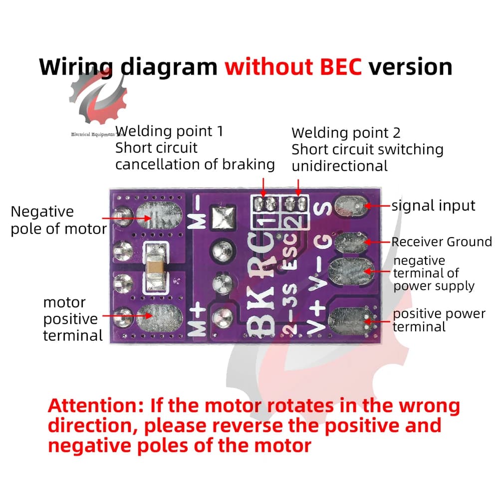 Contrôleur de voiture RC compact et léger 2S 3S 7.5A avec frein, ESC brossé bidirectionnel, protection quadruple sécurité