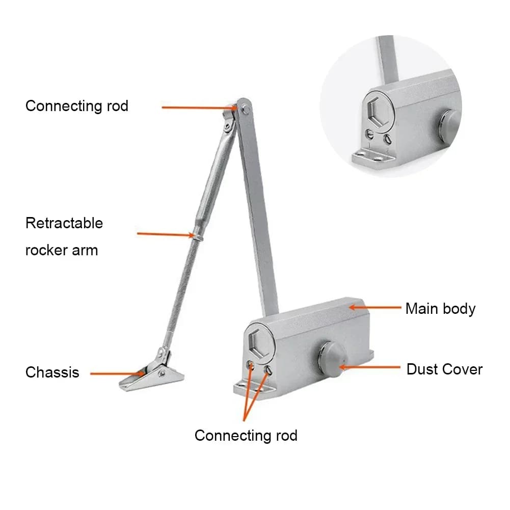 Ferme-porte automatique à fermeture de 40 à 60KG
