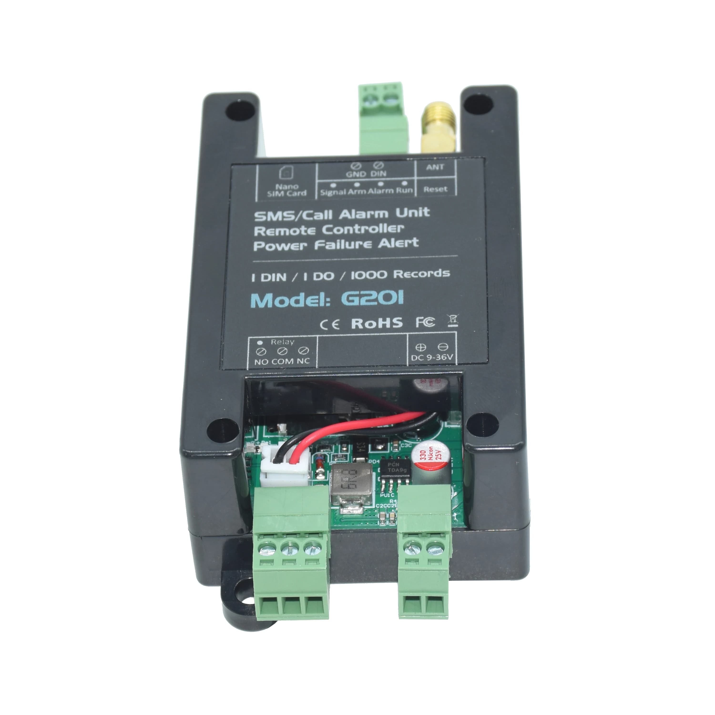 Ouvre-porte intelligent GSM SMS/Appel 4G / Alarme de surveillance environnementale G201 avec télécommande