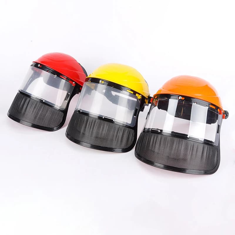 Casque de sécurité pour tondeuse Garden Enge, chapeau avec masque intégral en maille pour l'exploitation forestière, la débroussailleuse, la protection forestière