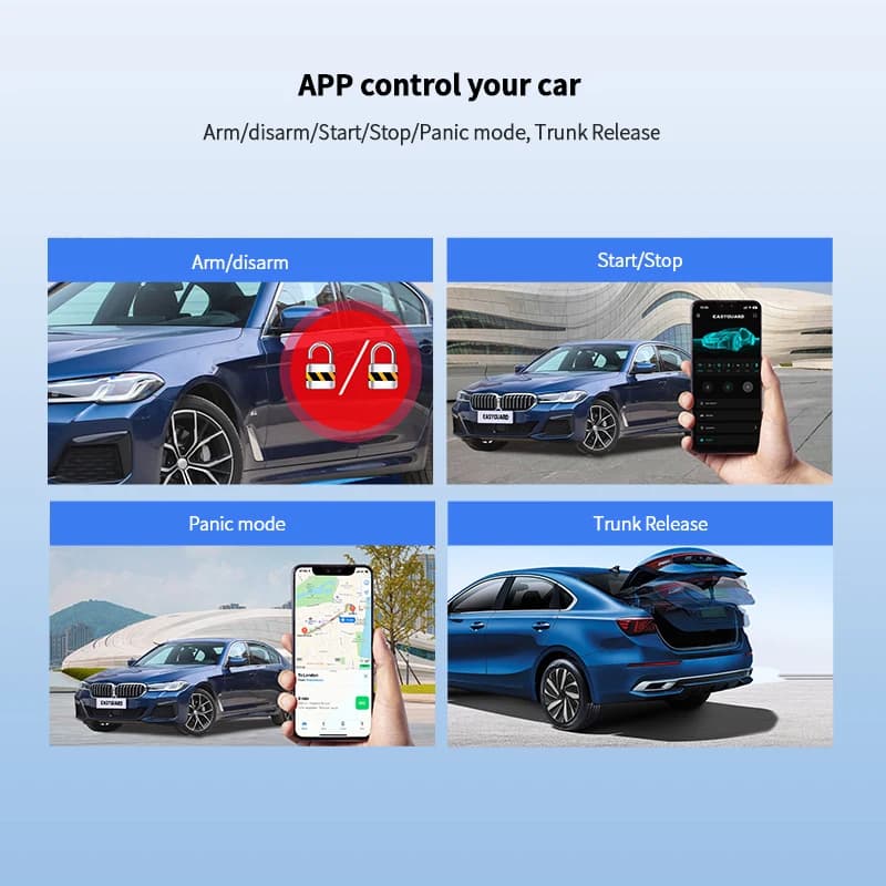 Module de commande sans fil par application pour smartphone pour entrée sans clé et démarrage du moteur – fonctionne avec le kit EC002/EC211 (ne peut pas être utilisé seul)