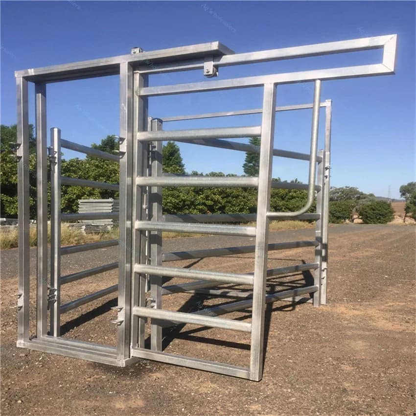 Porte coulissante de cour de bétail galvanisée ou de tuyau à chaud robuste