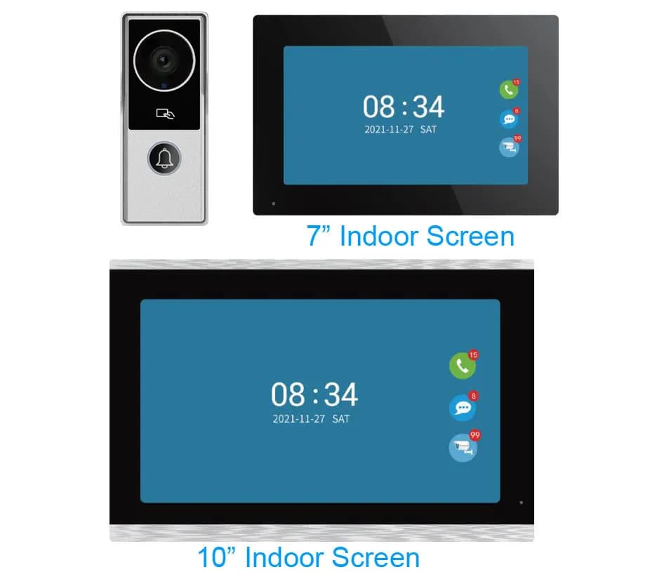 Kit Interphone Vidéo Connecté Wi-Fi 2.4 GHz avec Application Tuya