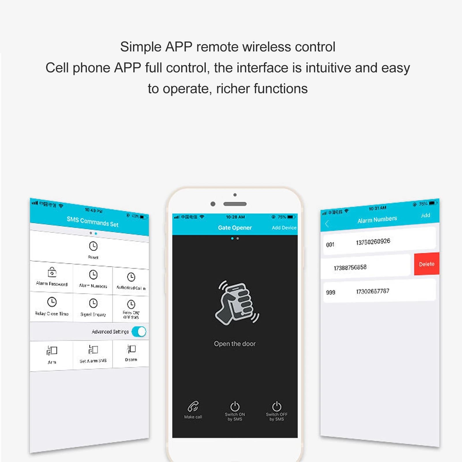 4G ouvre-porte SMS alarme intelligente reconnaissance d'identification