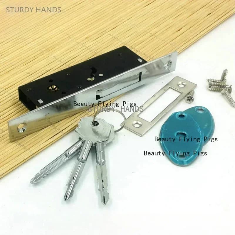 1 Ensemble de Serrures à Crochet pour Porte Coulissante en Alliage d'Aluminium