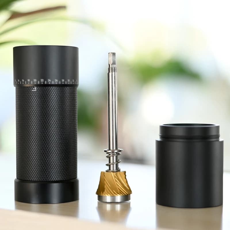 Moulin à café manuel JAFFEE J2S, avec bavure à 7 cœurs de 38mm, 3 roulements, portable, réglable, nouveauté 2023