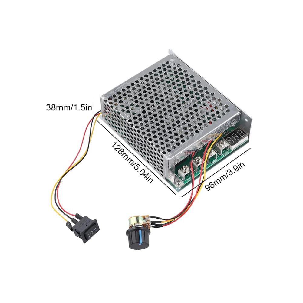 Carte de commande de moteur numérique DC 10-55V, régulateur de moteur PWM 100A 12V 24V 48V, composants électroniques marche avant/arrière