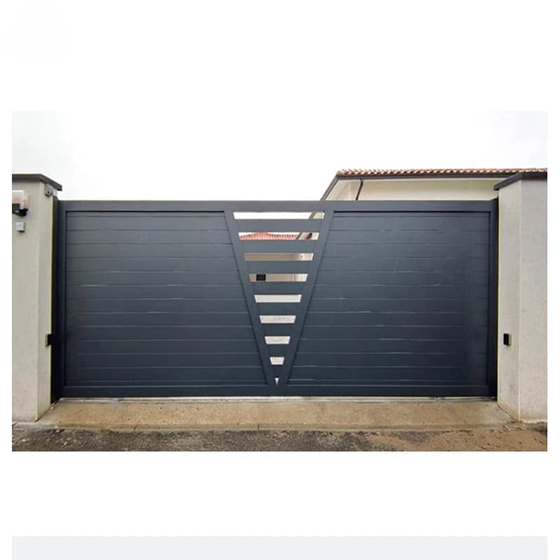 Porte coulissante d'allée en aluminium personnalisée