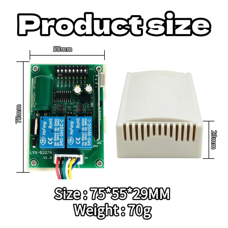 Récepteur de porte de garage SMC5326P-3 SMC5326 avec 8 commutateurs DIP