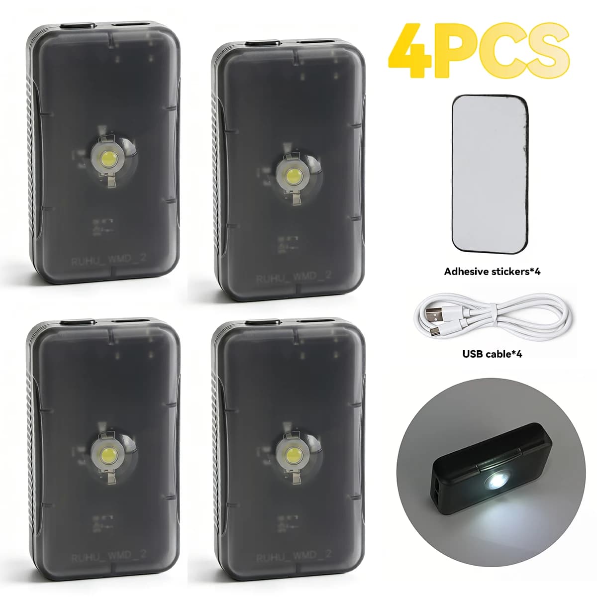 Capteur de coffre de moto, lumière intérieure LED, technologie de détection automatique intégrée, accessoires d'éclairage multifonctionnels et portables