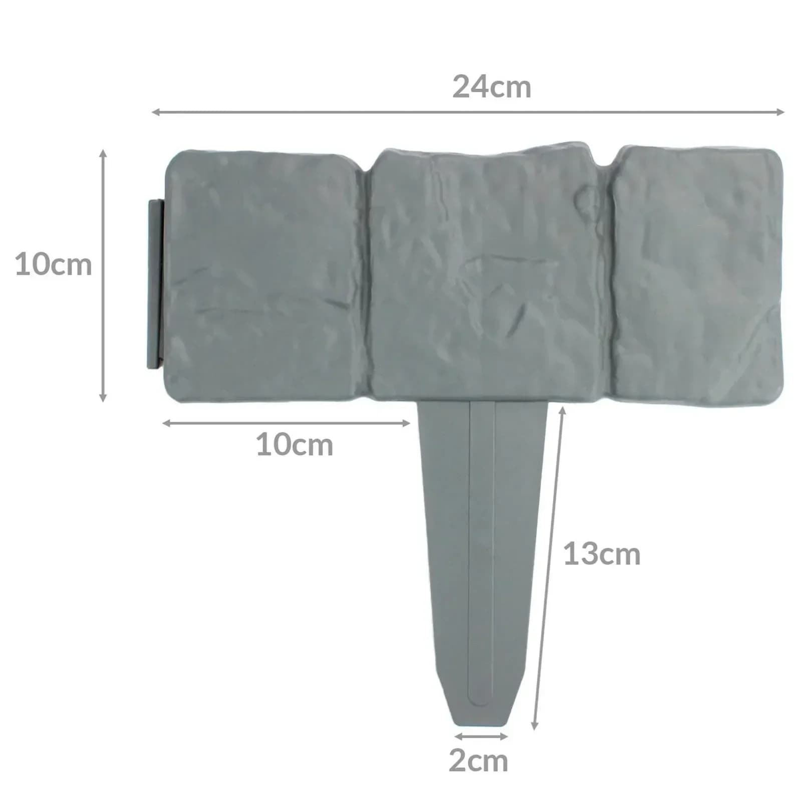 Bordure de jardin en PVC gris