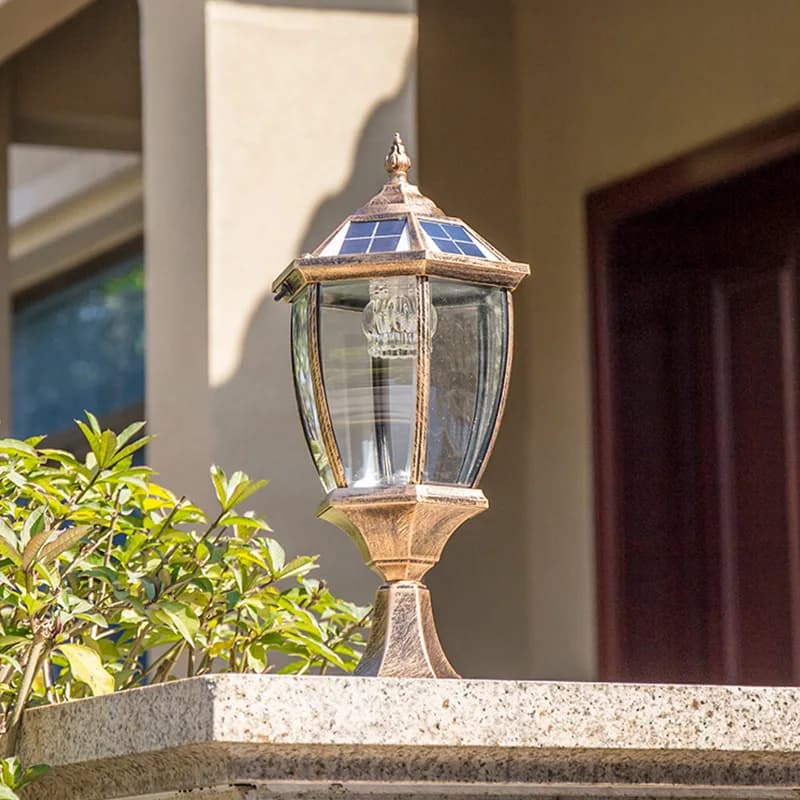 Lampes solaires en aluminium pour piliers, décoration de jardin extérieure, étanches, pour maison, villa, lampes solaires modernes pour colonnes
