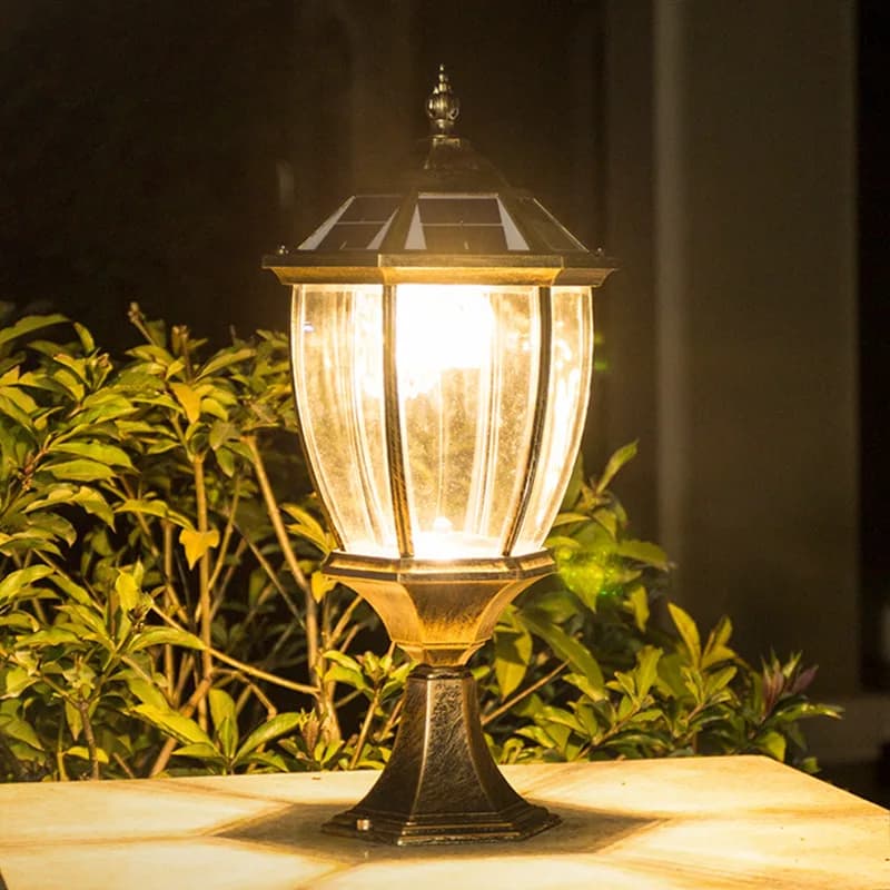 Lampes solaires en aluminium pour piliers, décoration de jardin extérieure, étanches, pour maison, villa, lampes solaires modernes pour colonnes