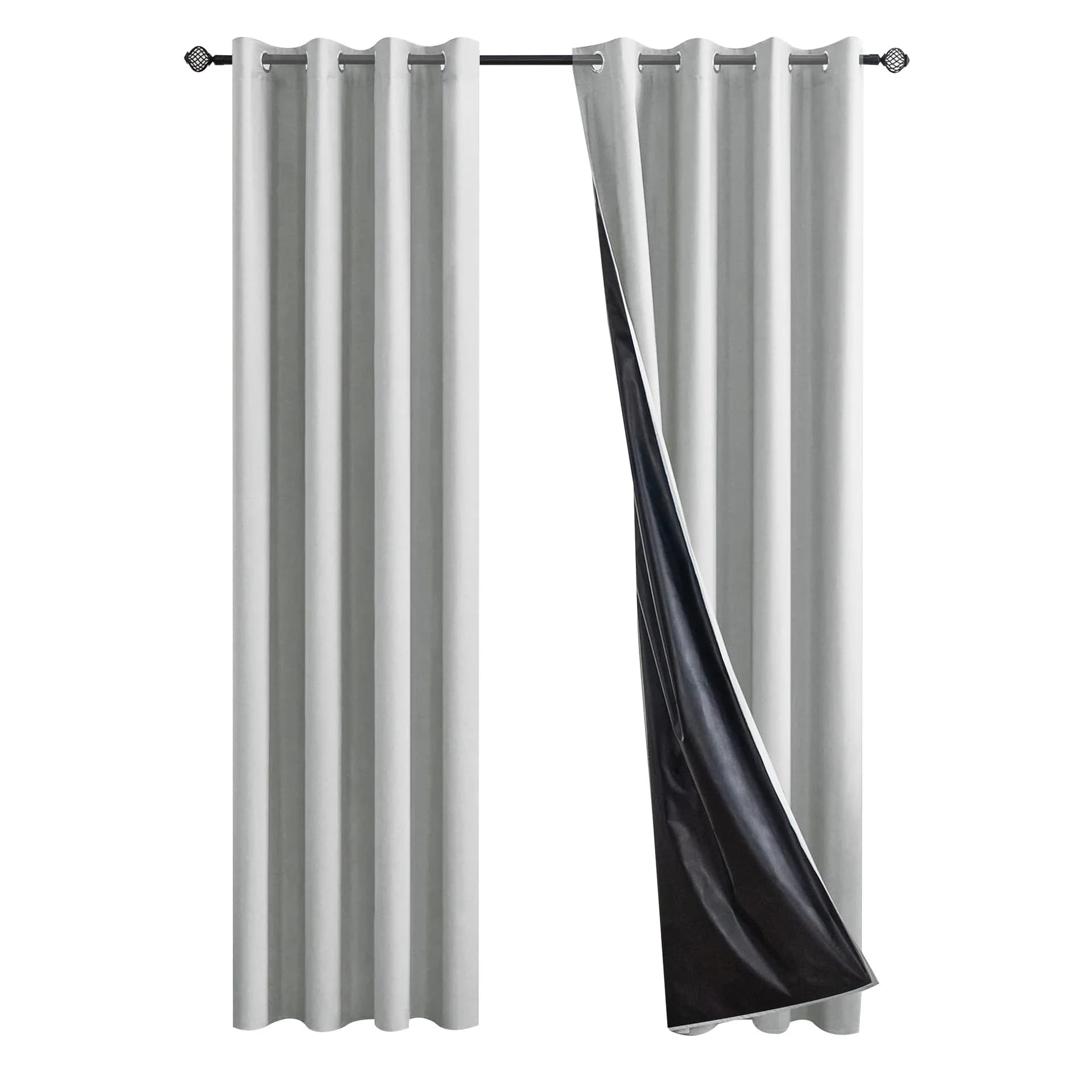 Rideau occultant complet imperméable de couleur unie, isolant thermique, fini