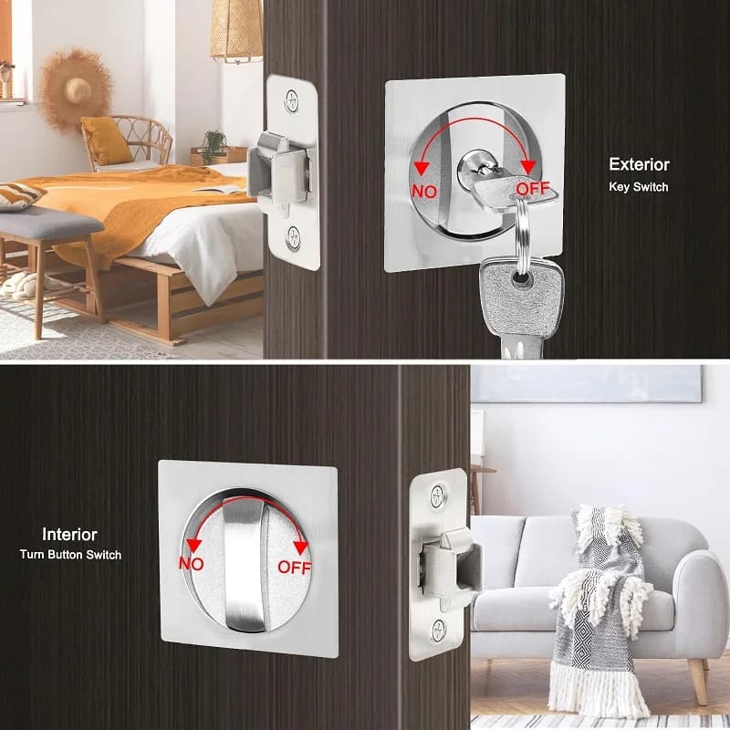 Serrure de porte coulissante mécanique