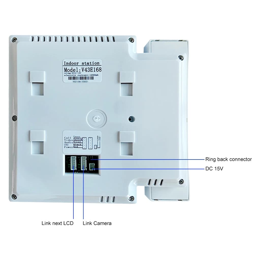 Système d'interphone vidéo LCD pour support à domicile
